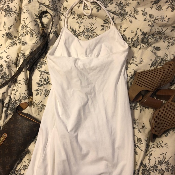 White Halter Dress - Picture 2 of 3